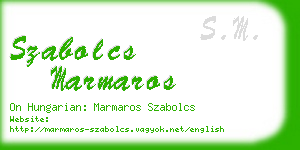 szabolcs marmaros business card